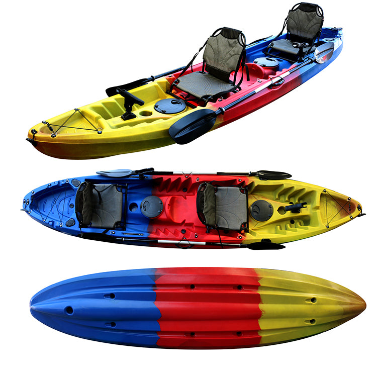 12ft Two Adults And One Kid Family Fishing Kayak-HAPPINESS II